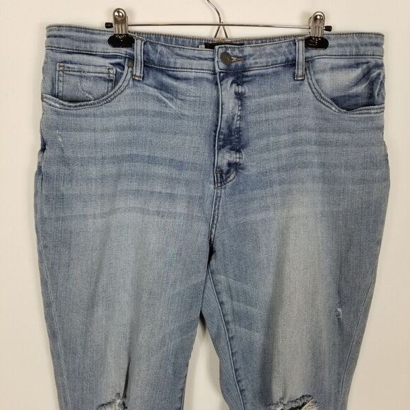 Kut from the Kloth High Rise Distressed Blue Jeans - Picture 2 of 9
